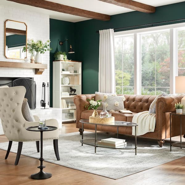 Black Wrought Iron 4-Piece Fireplace Tool Set