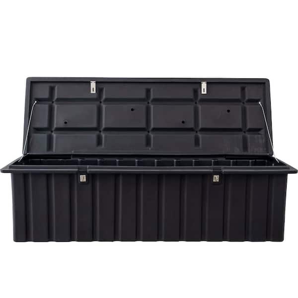 23 in. x 25 in. x 77 in. Matte Black Plastic All-Purpose Truck Tool Box Chest