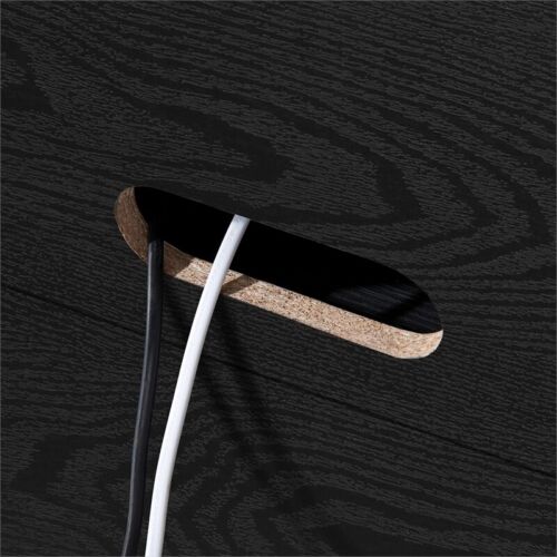 Henn&Hart 68" Black Grain Fireplace Insert TV Stand