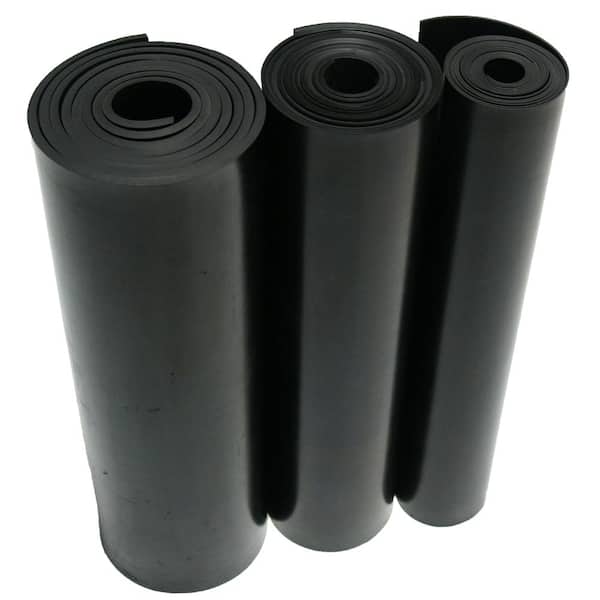Nitrile 1/2 in. x 12 in. x 12 in. Commercial Grade 60A Black Buna Sheets