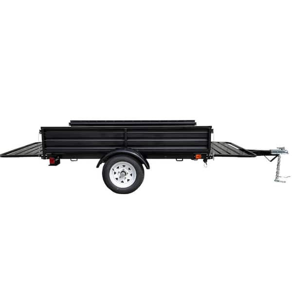 1639 lb. Payload Capacity 4.5 ft. x 7.5 ft. Utility Trailer Kit with Bed Tilt and Collapsing Ends to Extend Bed to 12 ft
