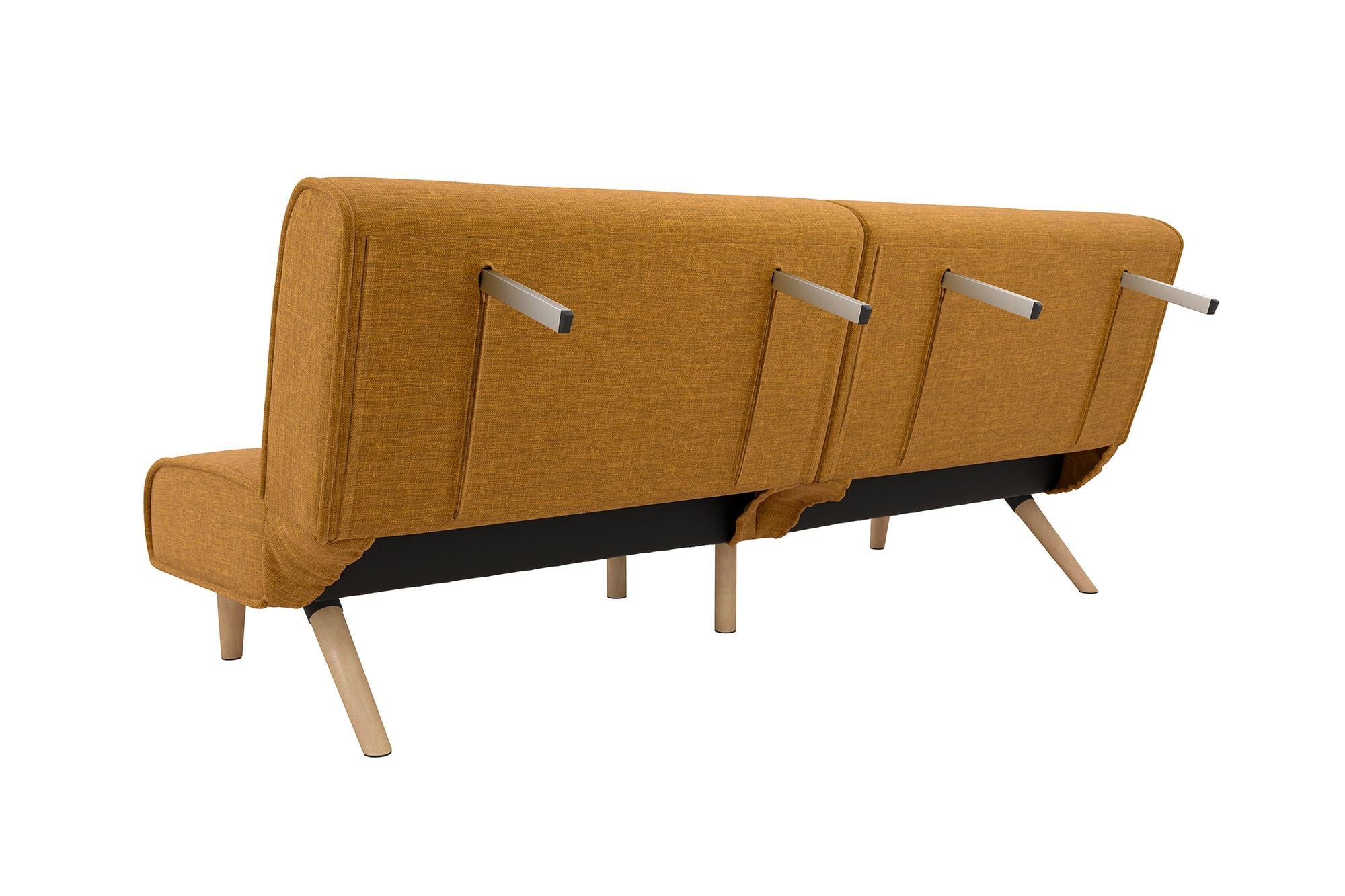 Novogratz Palm Springs Split Futon, Mustard Linen