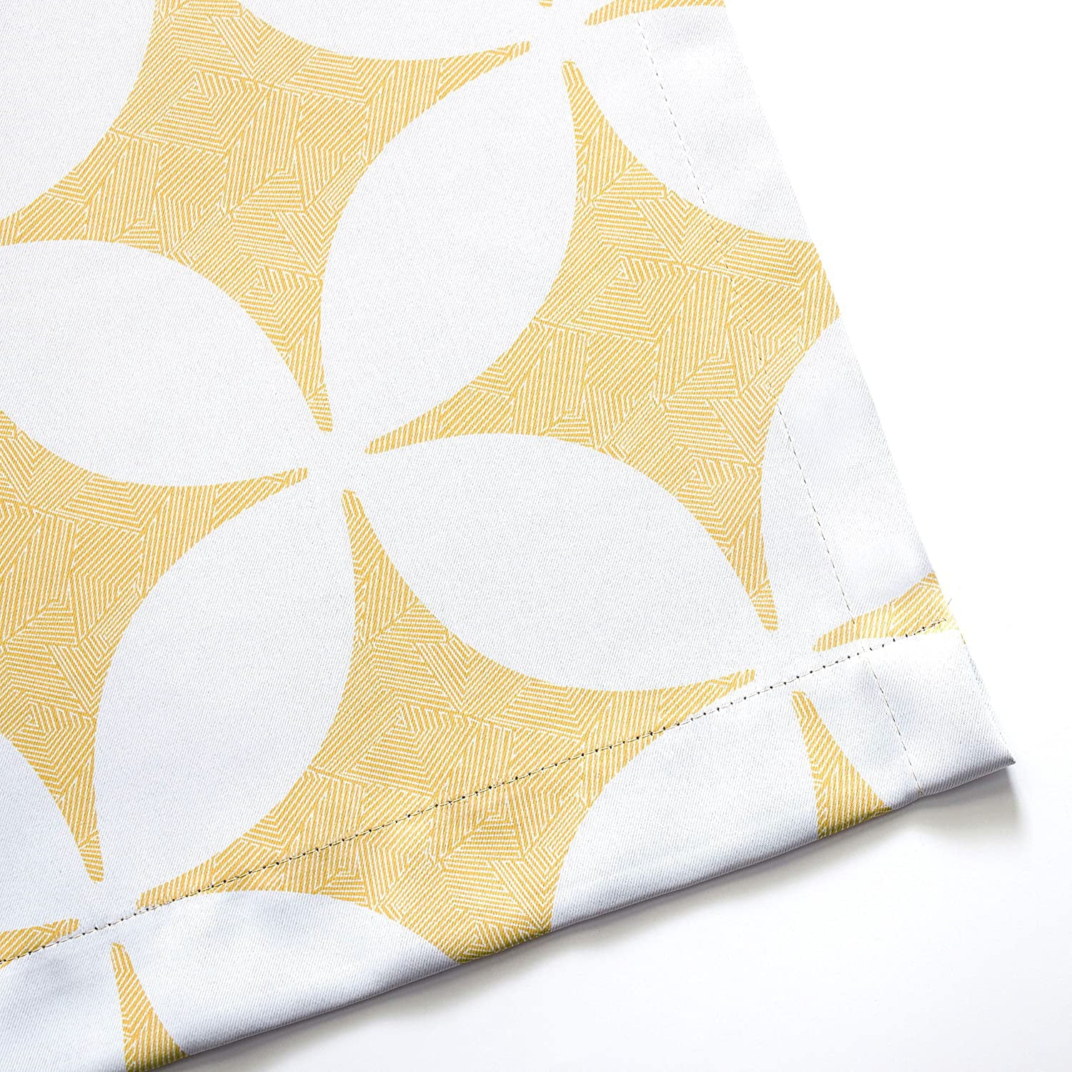 DriftAway Amelia Retro Geo Pattern Round Circle Star Print Thermal Room Polyester Rod Pocket Blackout Valance