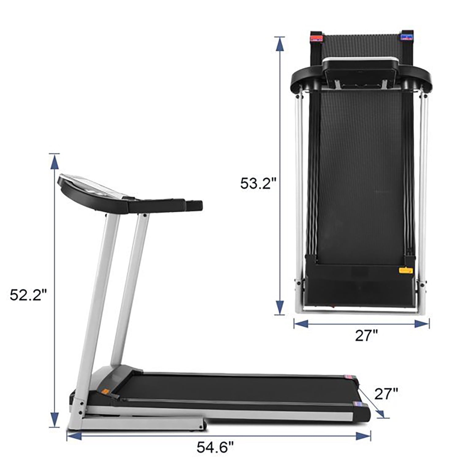 3.25HP Folding Treadmill, Incline Treadmills with 10