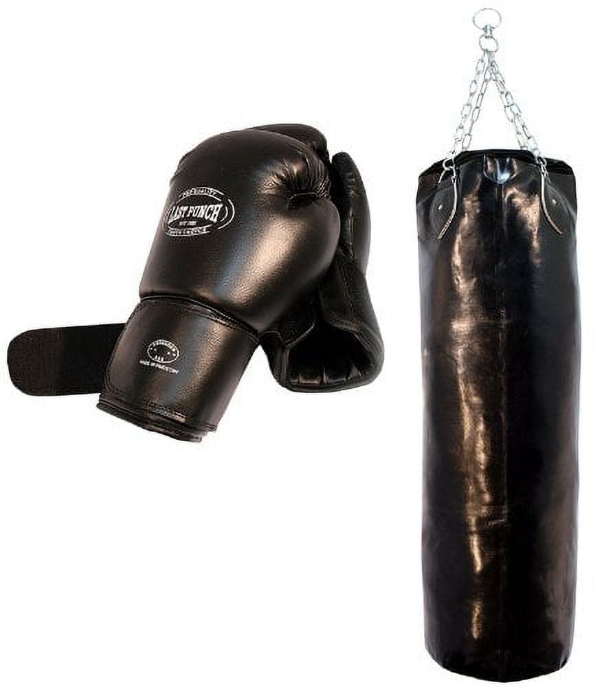 Shelter S104 Heavy Duty Pro Boxing Gloves & Pro Huge Punching Bag with Chains