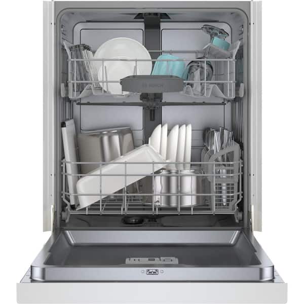 100 Series Plus 24 in. White Front Control Tall Tub Dishwasher with Hybrid Stainless Steel Tub, 48 dBA