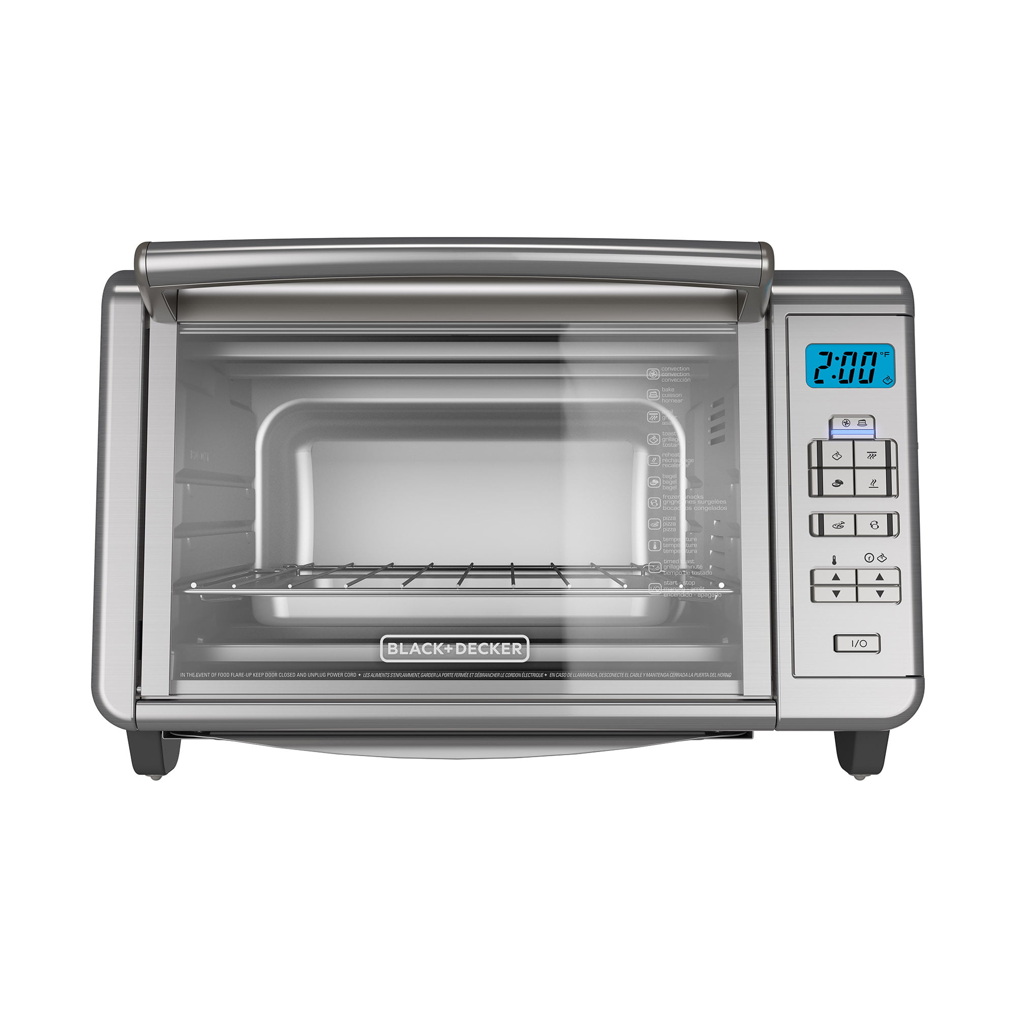 BLACK+DECKER 6-Slice Digital Convection Toaster Oven, Stainless Steel, TO3280SSD