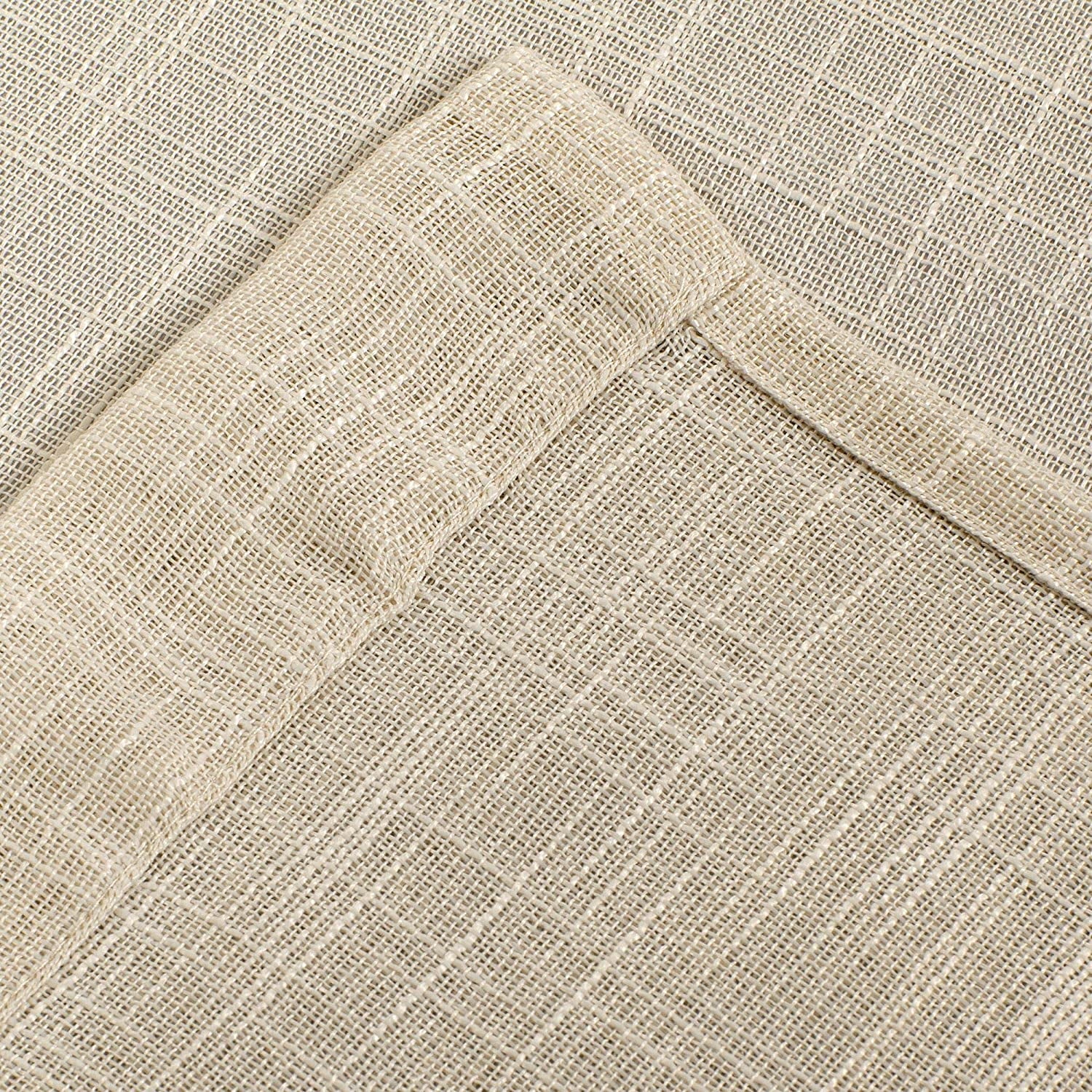Rod Pocket Linen Texture Semi Sheer Window Treatment Curtain Valance (18