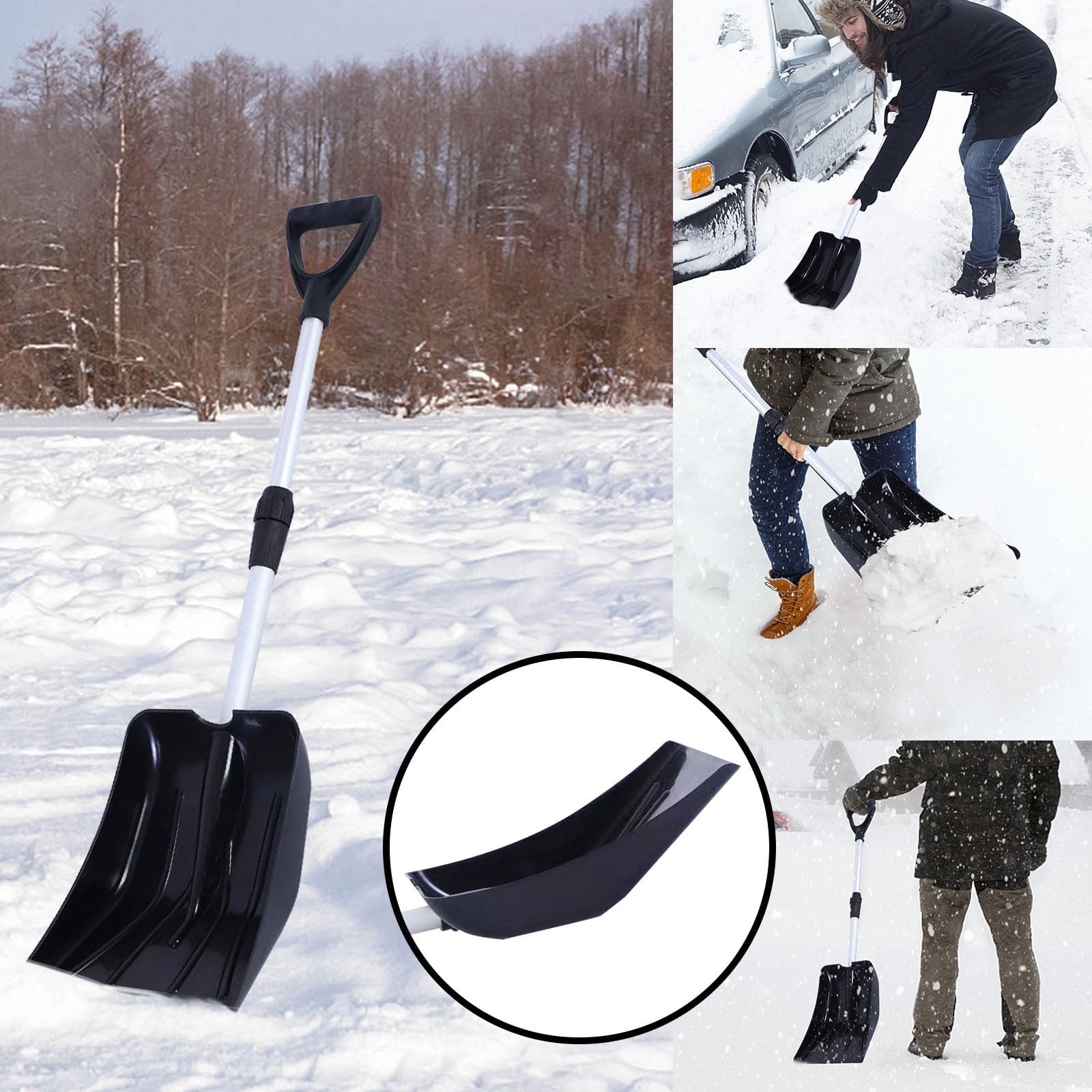 Jikolililili Clearance Snow Brush Detachable Multifunctional Snow Removal Shovel Car Snow Remover Household Tool