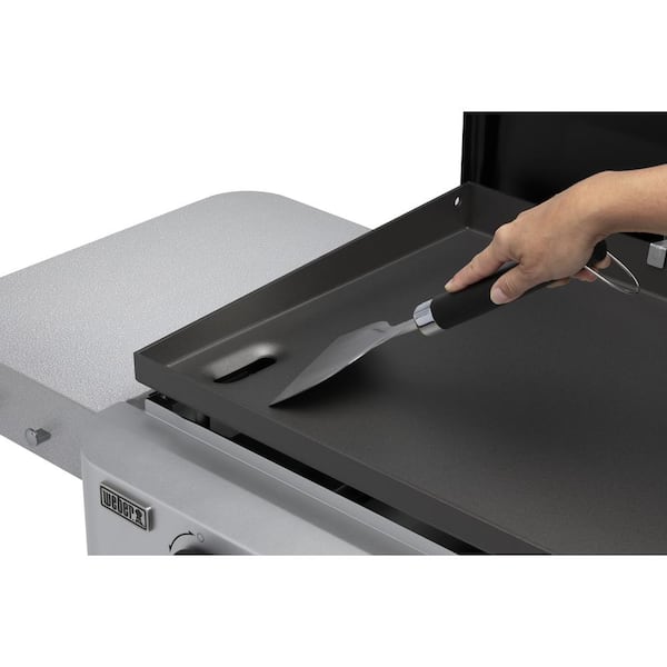 3 Burner Propane Gas Grill 28 in. Flat Top Griddle in Black