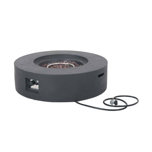 Mayfair Dark Gray Circular Stone Fire Pit (No Tank Holder)