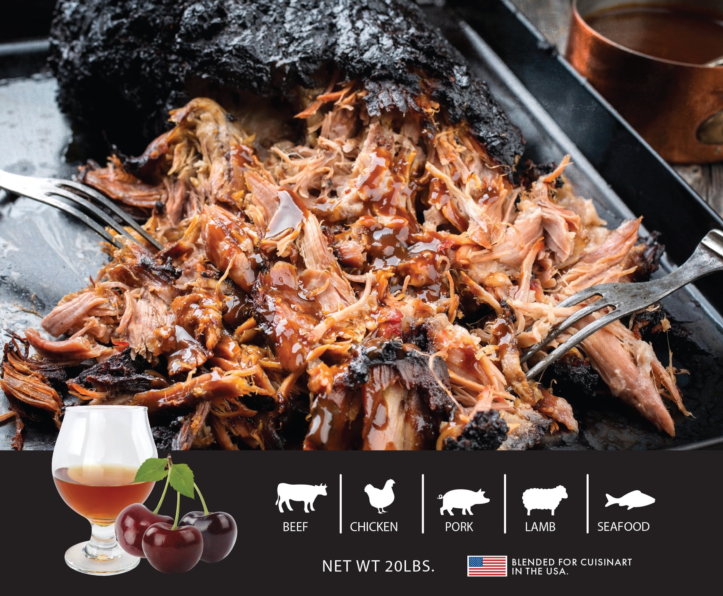 Cuisinart Premium Cherry Rum BBQ Smoking Pellets - 20 lb Bag