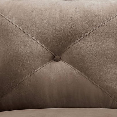 Lifestyle Solutions Taryn Loveseat with Rolled Arms, Brown Fabric