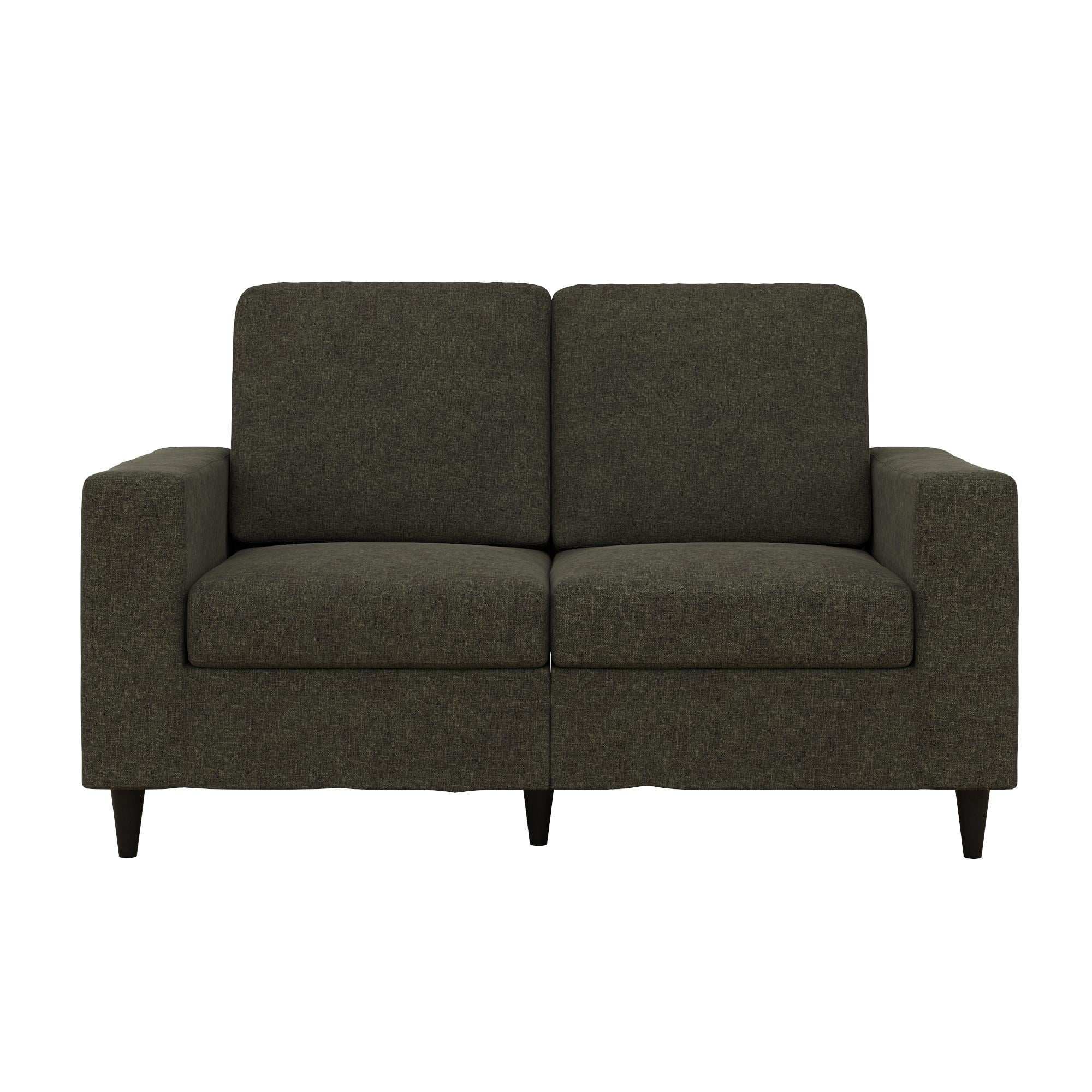 DHP Cooper Loveseat 2 Seater Sofa, Gray Linen