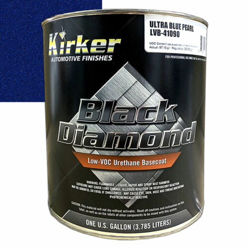1 Gal Kirker Black Diamond Car Paint Ultra Blue Pearl LVB-41090 w/ Med Activator