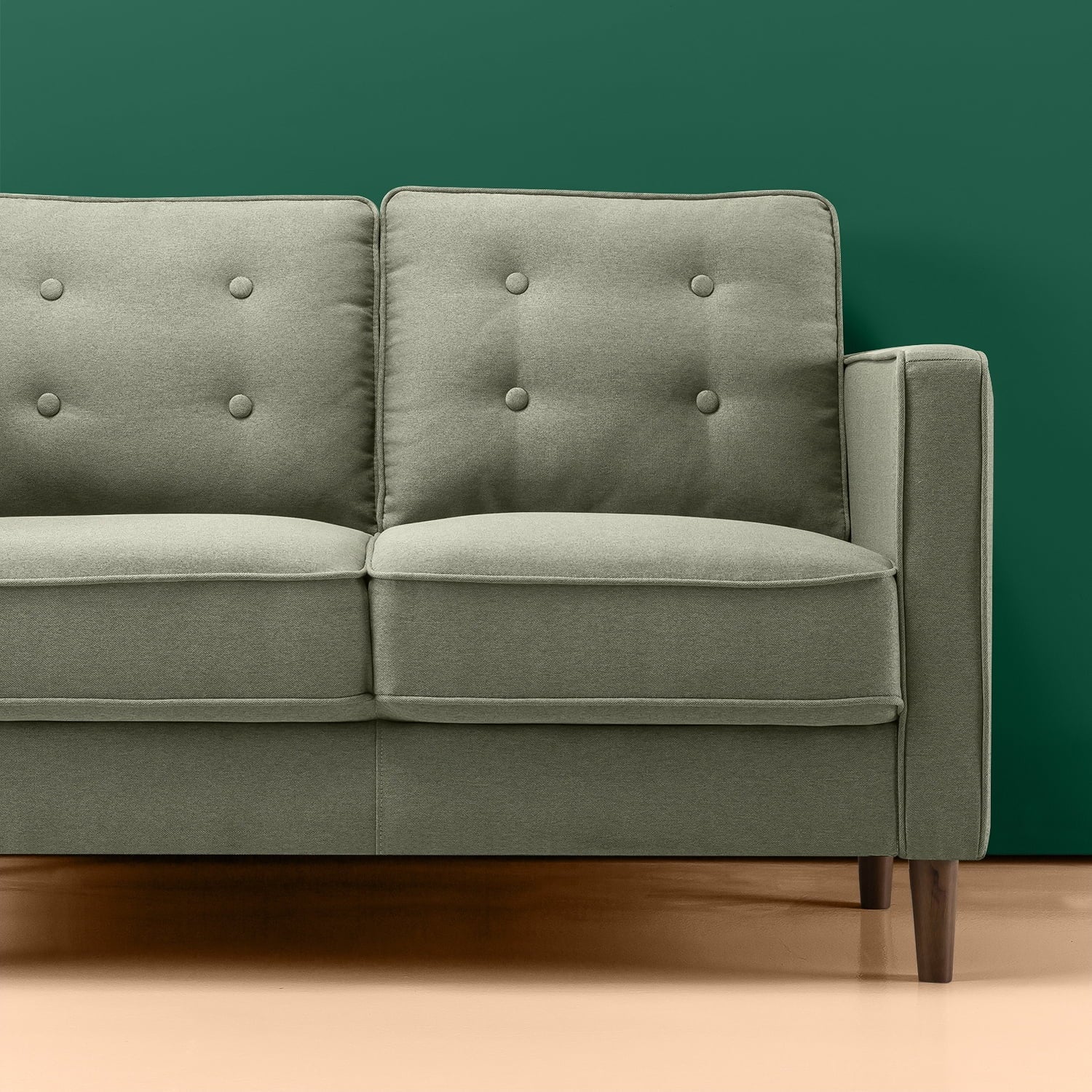 Zinus Lauren 2-Seater Loveseat, Pear Green