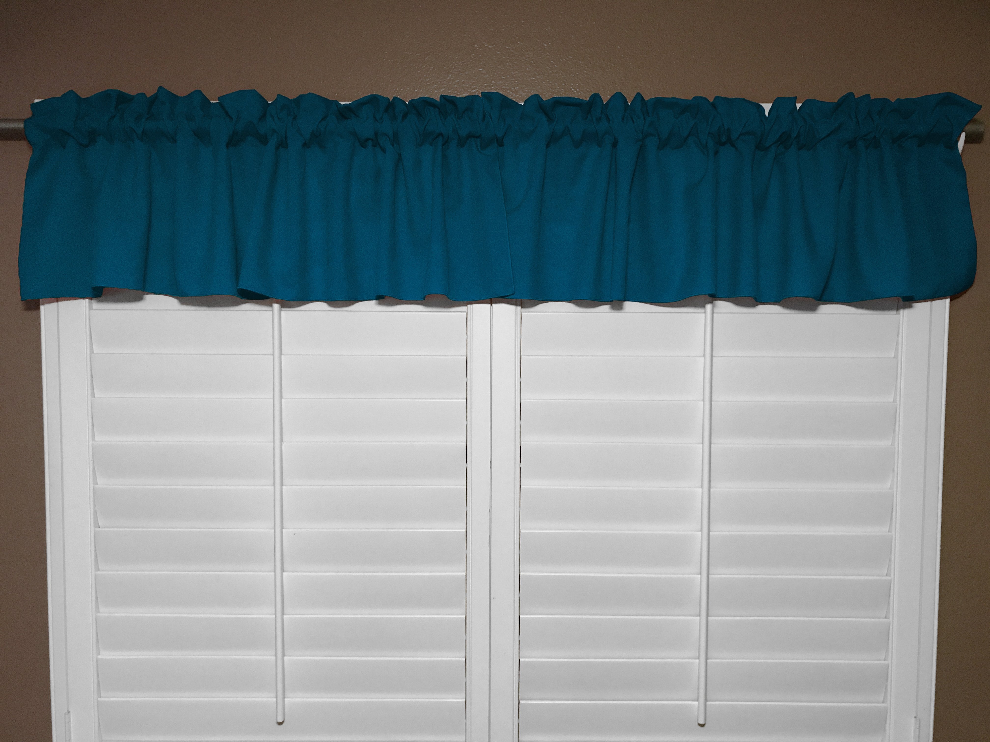Solid Poplin Window Valance Teal 58
