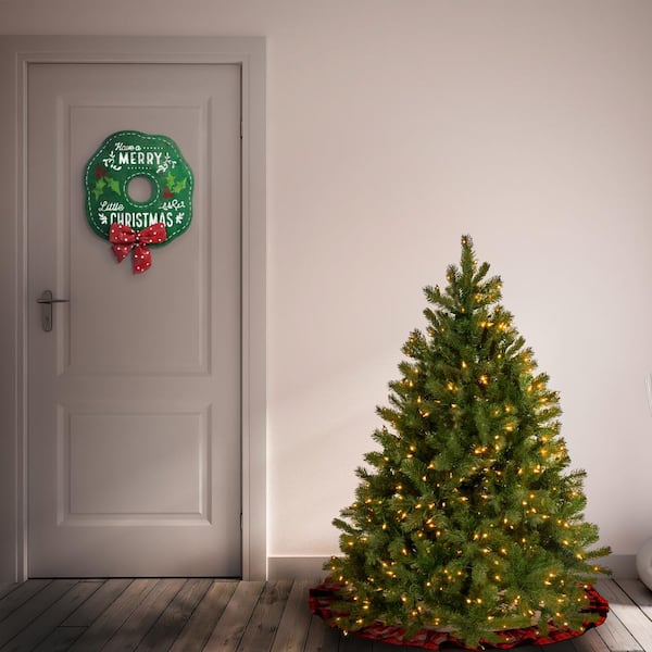 4.5 ft. Downswept Douglas Fir Artificial Christmas Tree with Dual Color LED Lights