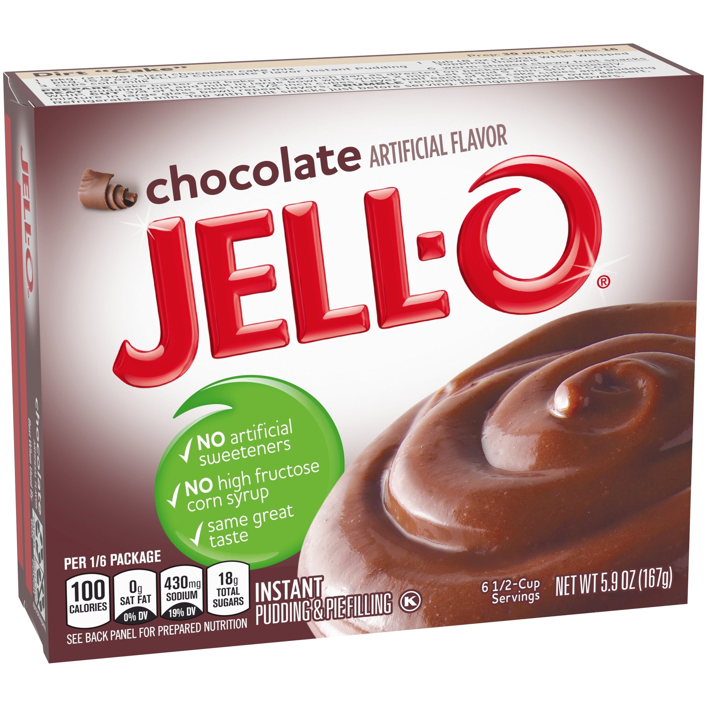 Jell-O Chocolate Instant Pudding Mix & Pie Filling, 5.9 oz. Box