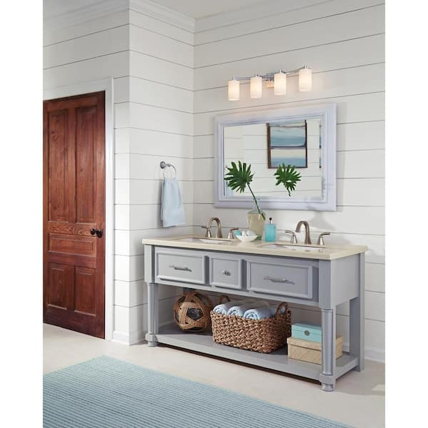 Hettinger 4-Light Brushed Nickel Bath Light