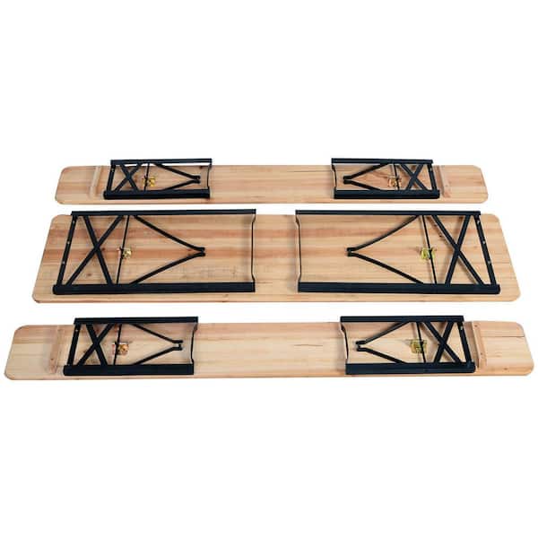 Black Wood Picnic Table with Extension