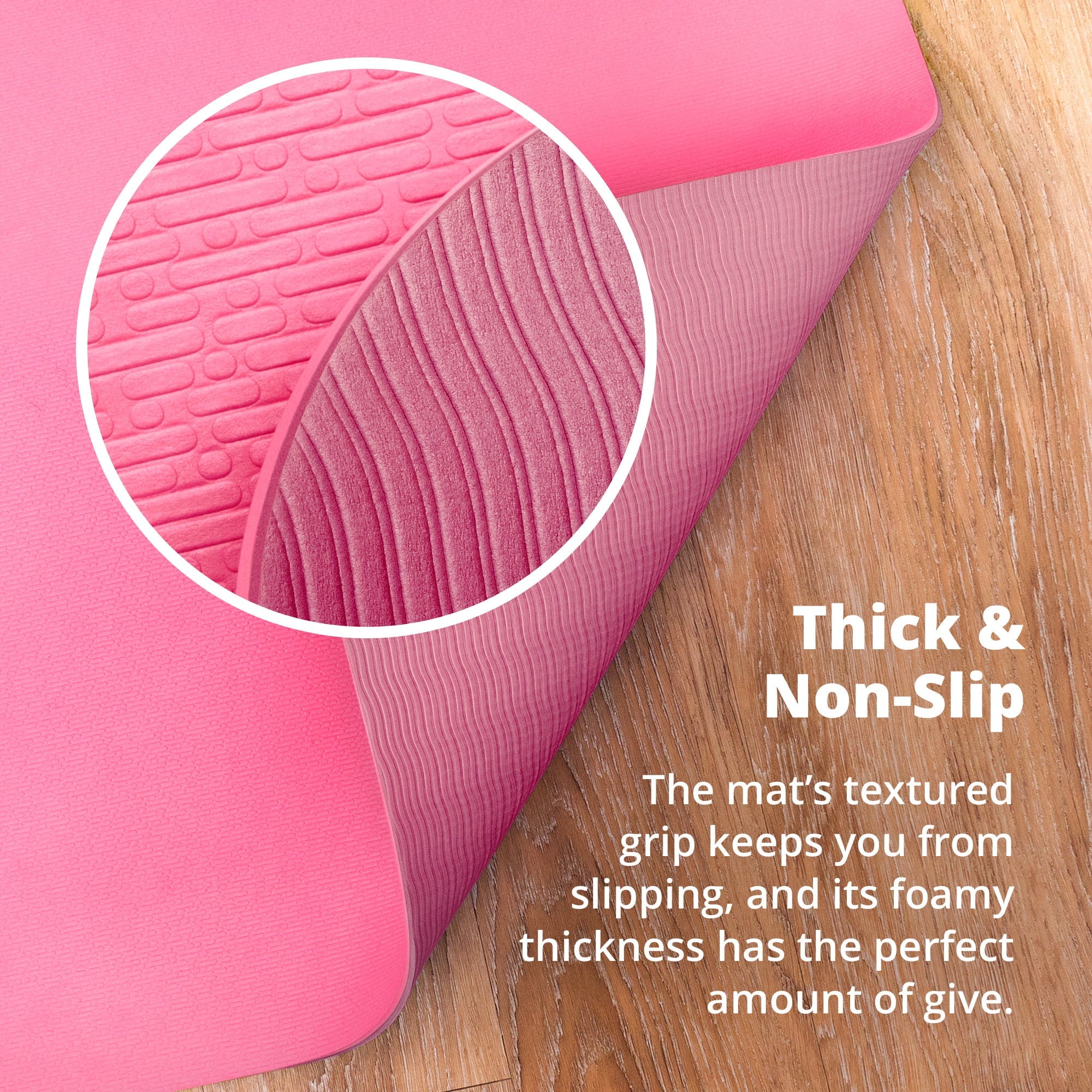 Greater Goods Professional Yoga Mat; Exercise Mat for Fitness, Balance, and Stability; An Extra Large, Extra Thick, Non Slip Mat; Free Carrying Strap Included; Designed in St. Louis (Watermelon Pink)