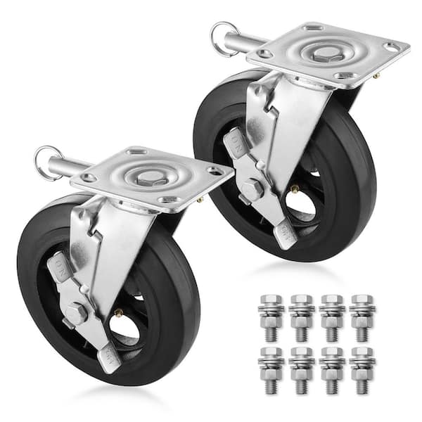 Heavy-Duty Drywall Cart Caster Wheels (Set of 2)