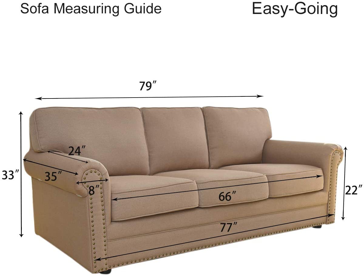 Easy-Going Solid Print Polyester Sofa Slipcover, Light Gray