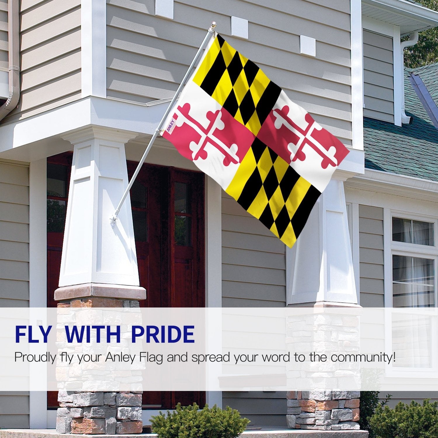 ANLEY Fly Breeze 3x5 Foot Maryland State Flag - Maryland MD Flags Polyester
