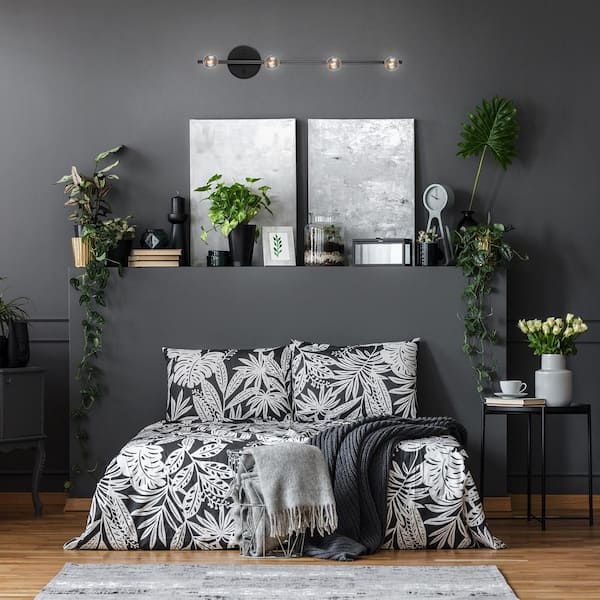 Monroe 2.36 ft. 4-Light Matte Black Slim Profile Fixed Track Lighting Kit