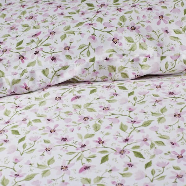 Company Kids Lilahs Floral Pink Multi Organic Cotton Percale Standard Pillowcase (Set of 2)