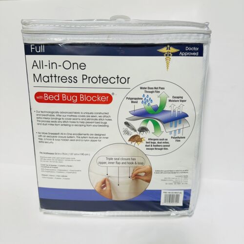 All-in-One Mattress Protector Full Size with Bed Bug Blocker Triple Seal NEW!