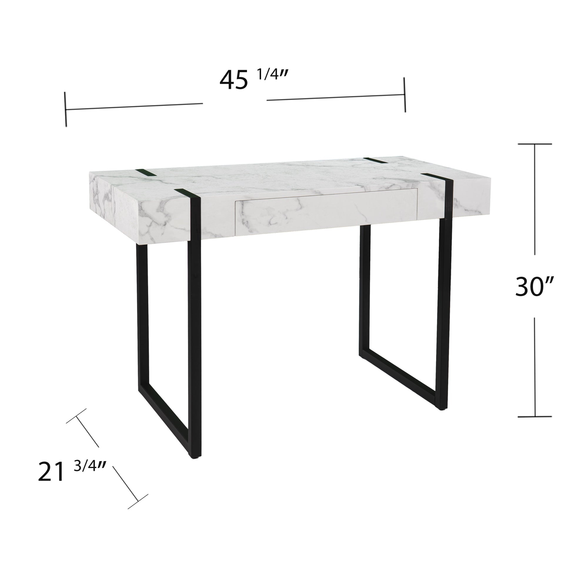 Rangley Modern Faux Marble Desk