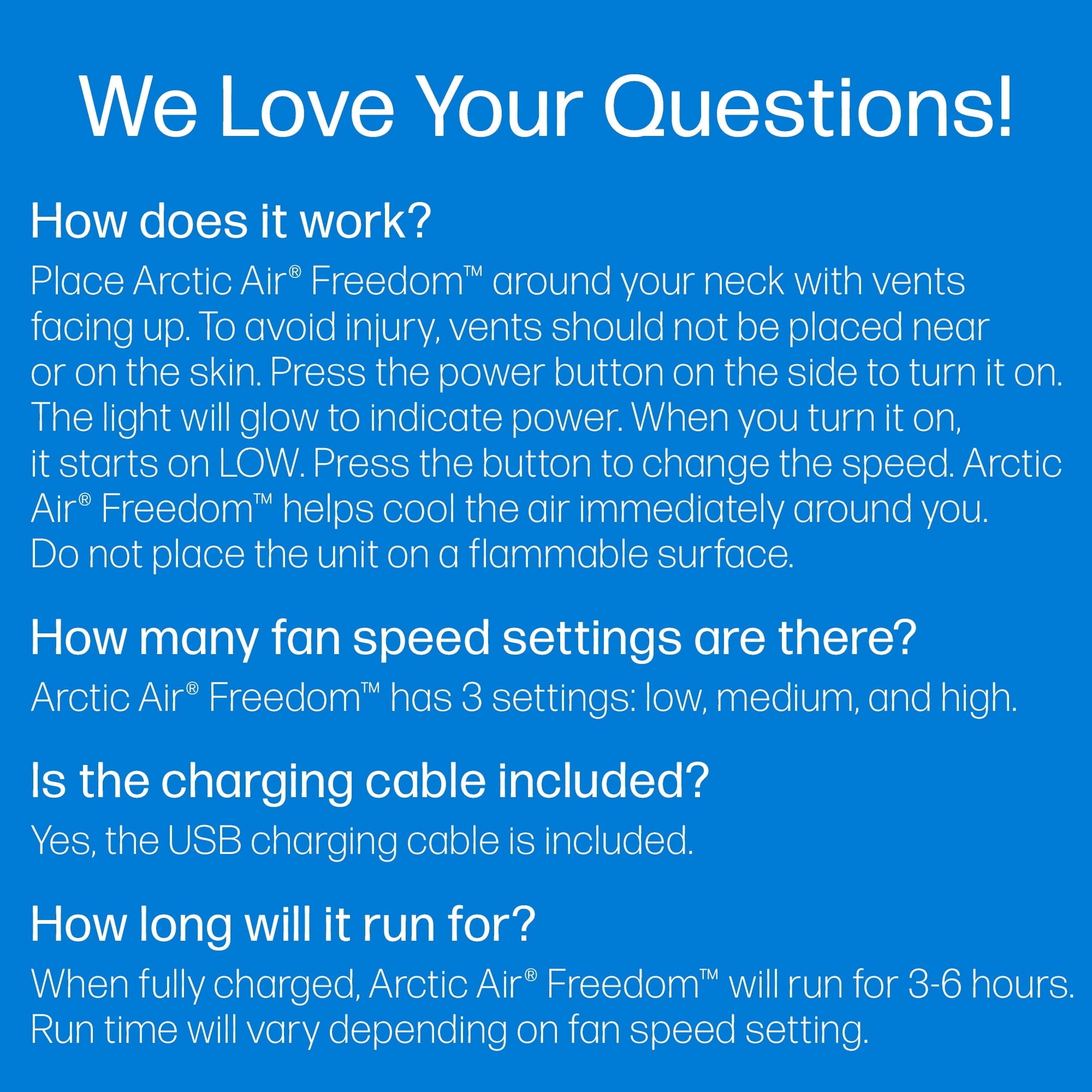 Arctic Air Freedom Wearable Personal Neck Cooler and Air Cooler, as Seen On TV