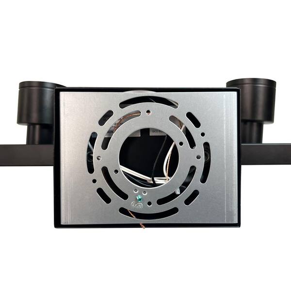 3 ft. 4-Light Matte Black Hard Wired Track Lighting Kit with Gimbal Head, Bulbs Included