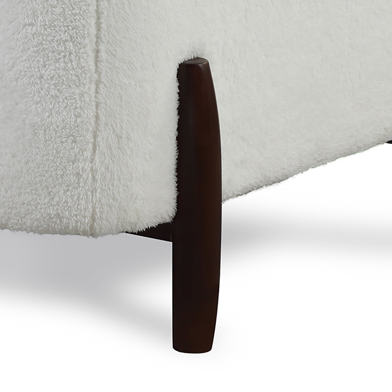 Desert Fields Sherpa Chair with Wood Legs
