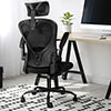 HomeZeer Home Office Desk Chair, Mesh Office Chair with Lumber Support, Task Chair with Headrest, Gray