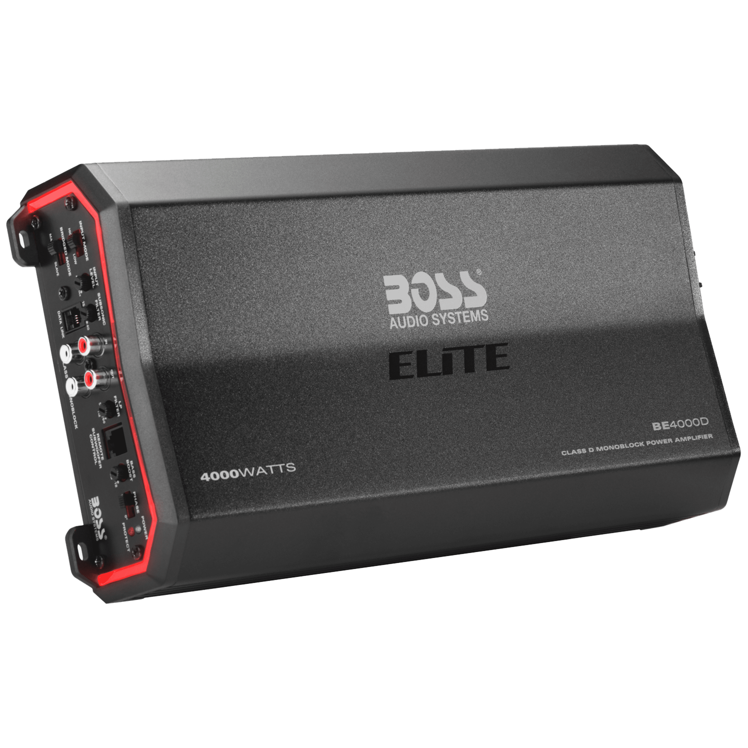 BOSS Audio Systems BE4000D Elite Series Car Audio Amplifier - 4000 High Output, Class D, Monoblock, 1/8 Ohm, High/Low Level Inputs, Low Pass Crossover, Hook Up To Stereo and Subwoofer