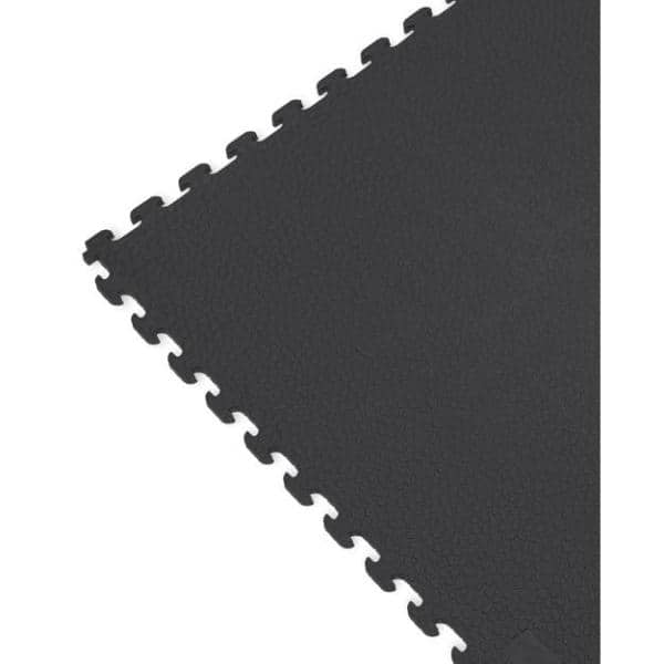Rhino-Tec 18.3 in. x 18.3 in. Black PVC Sport and Gym Flooring Tile (6-Pieces)