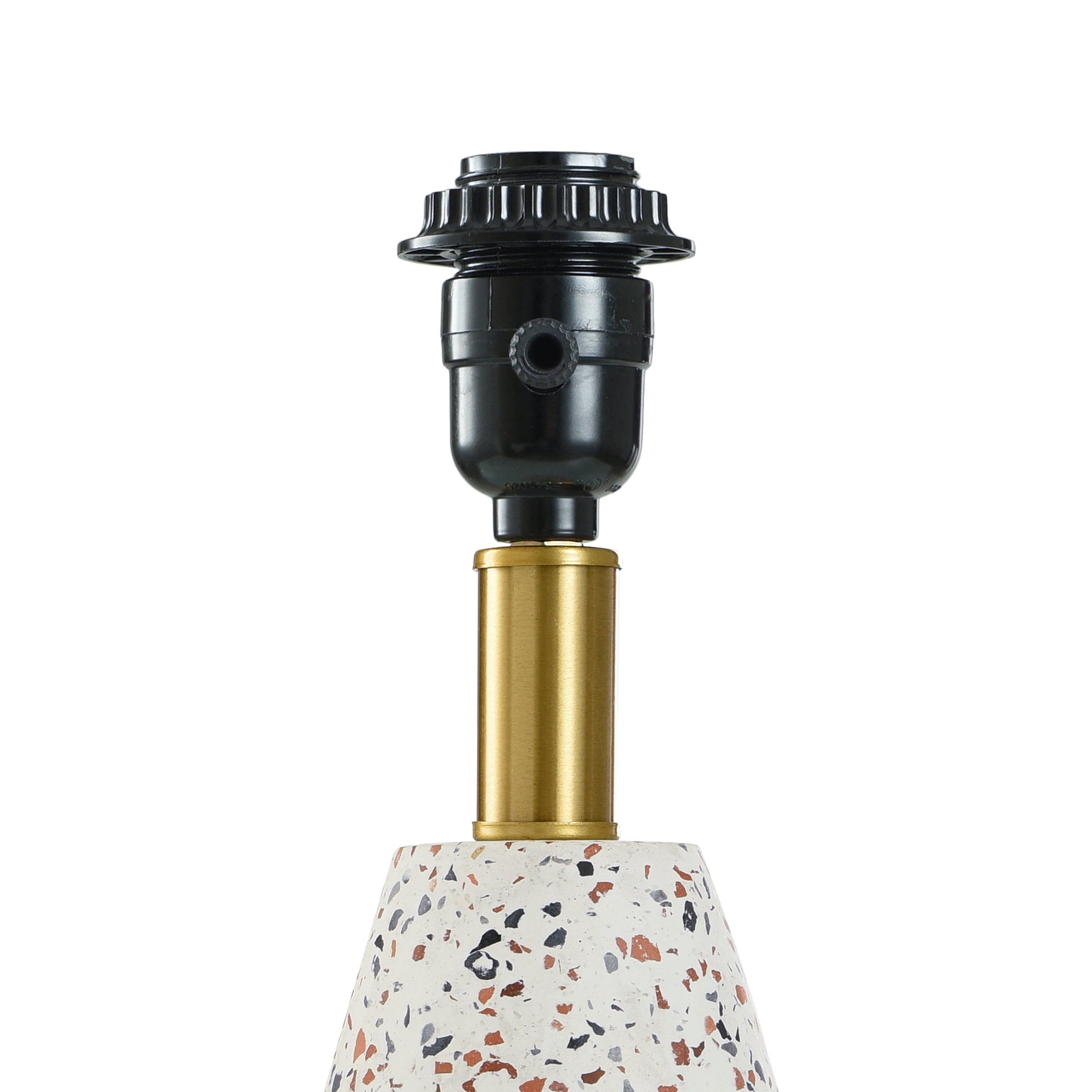 Mainstays Terrazzo Table Lamp with White Drum Shade, 16.75