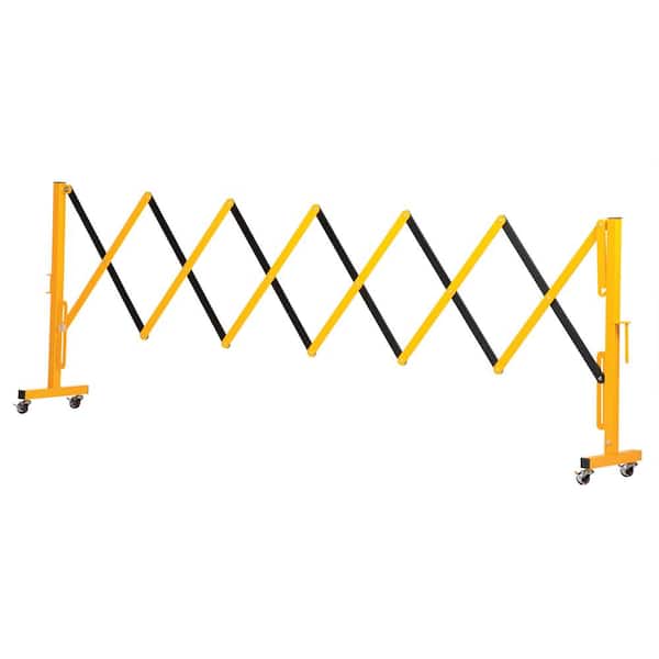 139 in. x 40 in. Yellow Steel Expand-A-Gate with Wheels