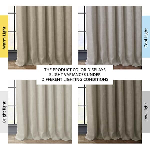 Oatmeal Solid Rod Pocket Room Darkening Curtain - 50 in. W x 96 in. L (1 Panel)