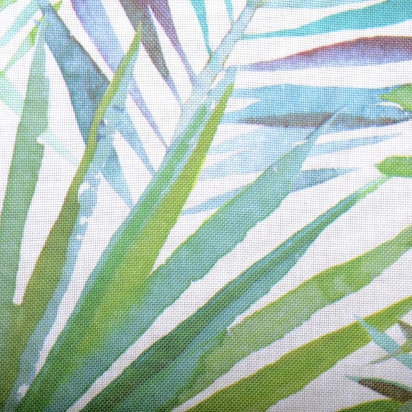 Palm Tree 71 in. Green and Taupe Fabric Shower Curtain