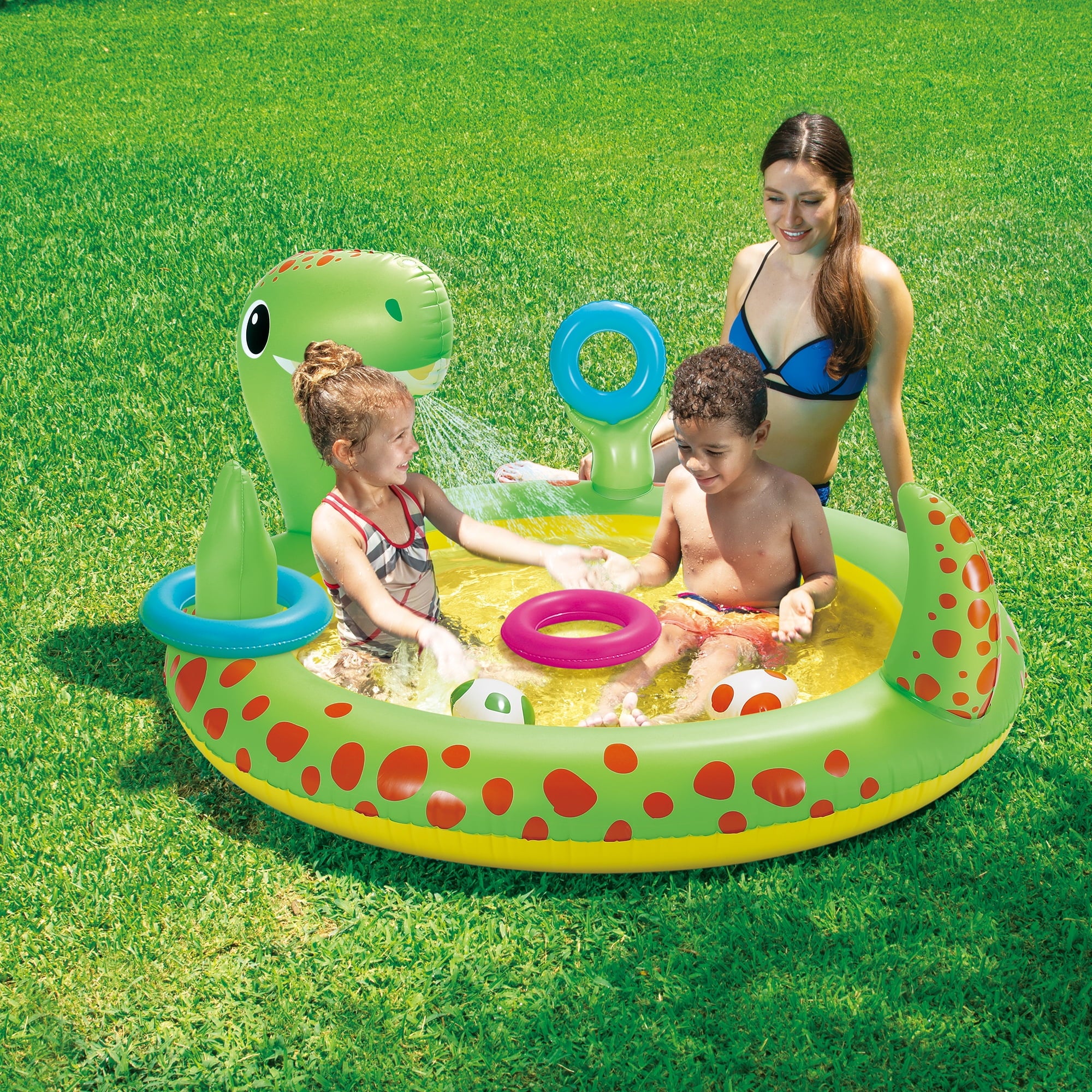 Summer Waves Inflatable Dino Spray Pool