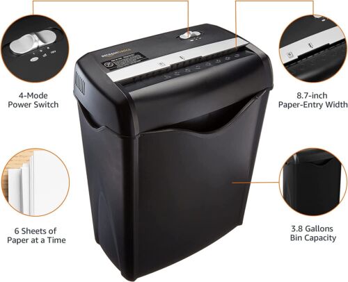 Cross Cut Paper Shredder Destroy Credit Card Heavy Duty Business Home Office