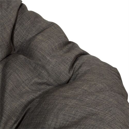 Papasan Chair with Brown Round Pillow Cushion and Brown Resin Wicker Weave