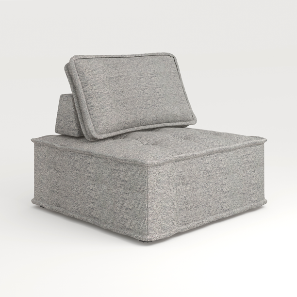 MUZZ Free Combination Sectional Sofa, Sofa Couch with Modern Fabric and Soft Cotton, Modular Armless Sectional Sofa Couch for Living Room, Bedroom (Dark Grey, 1PC)