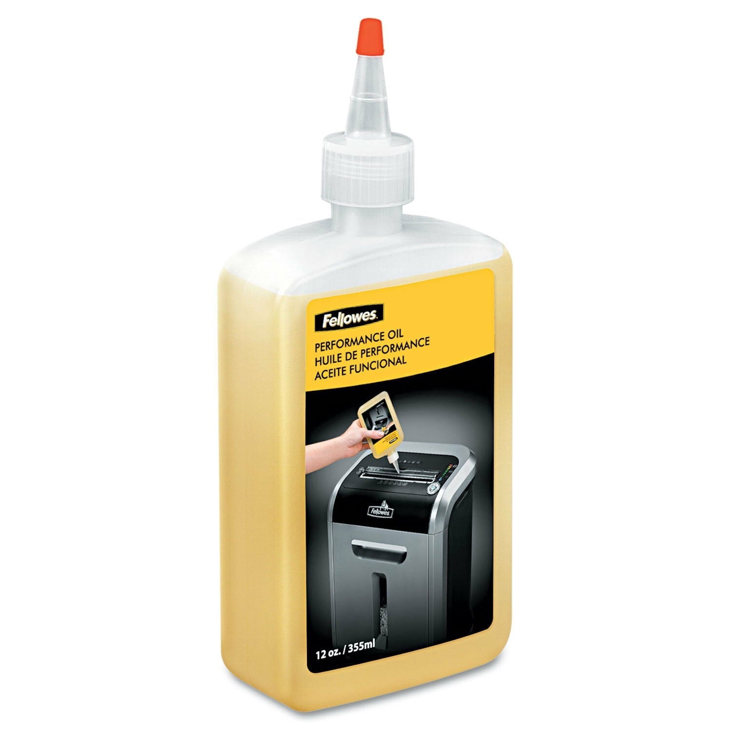 Fellowes Powershred Performance Oil 12 oz. Bottle w/Extension Nozzle 35250