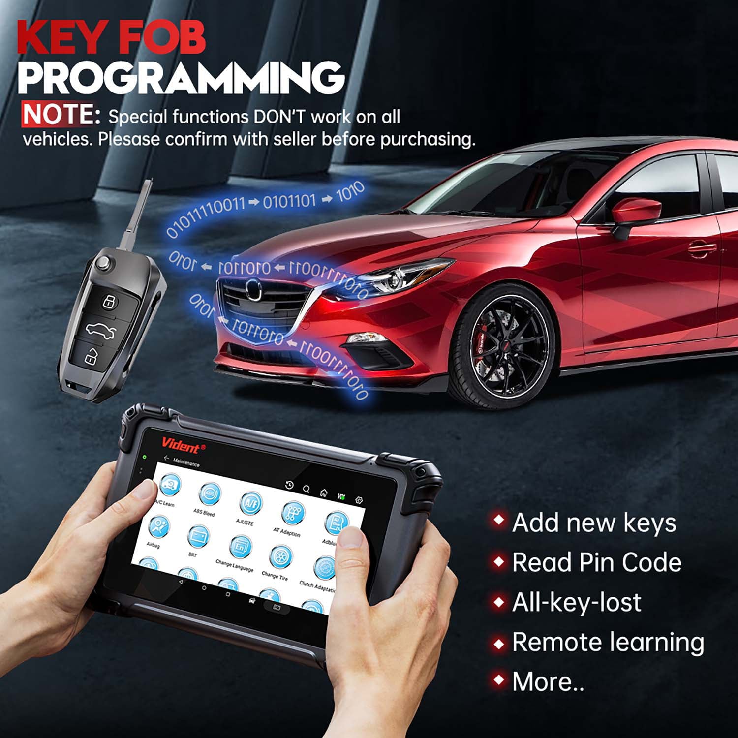 Vident iSmart 800 Pro BT Automotive Scan Tool, Full System Bi-Directional Car Scanner, 40+ Services Bluetooth Version