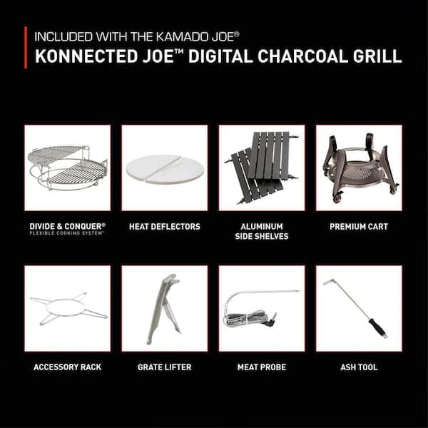 Konnected Joe 18 in. Digital Charcoal Grill and Smoker with Auto-Ignition and Wi-Fi Temperature Control